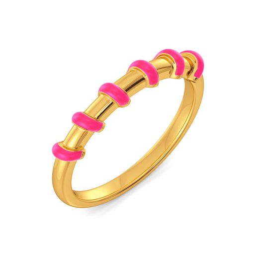 Pink On The Brink Gold Rings