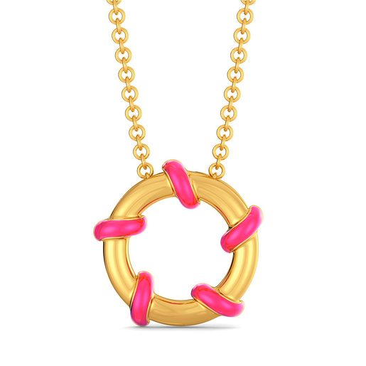 Pink On The Brink Gold Pendants