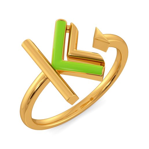 Kinky Greens Gold Rings