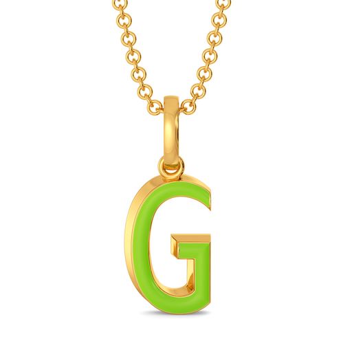 Green Grabs Gold Pendants