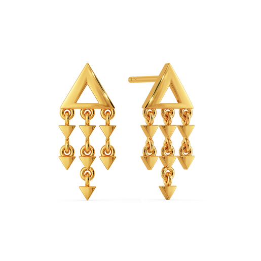 Fringe Flourish Gold Earrings