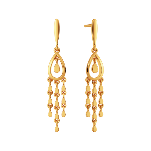 Slay in Fringe Gold Earrings