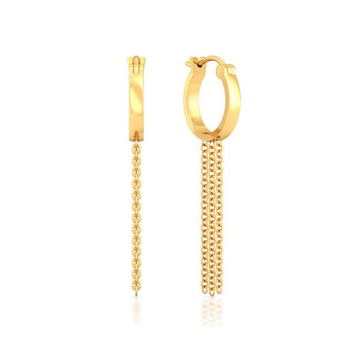 Fringe Tease Gold Earrings