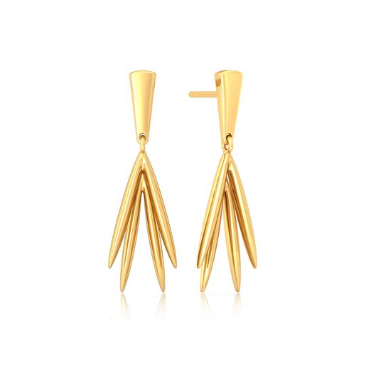 Fringe frenzy Gold Earrings