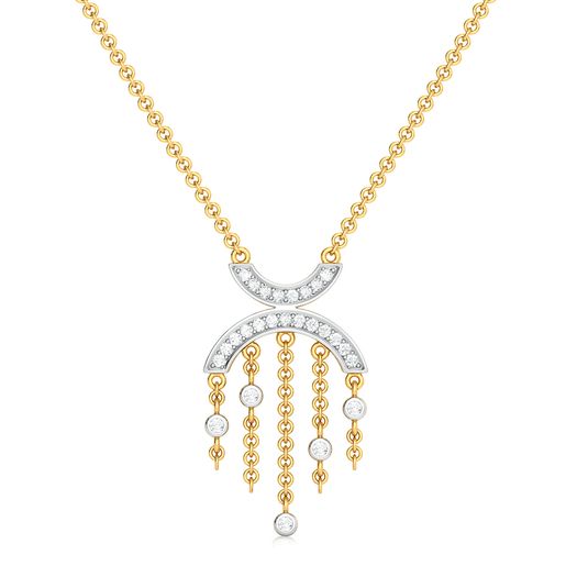 Curves of Shimmer Diamond Necklaces