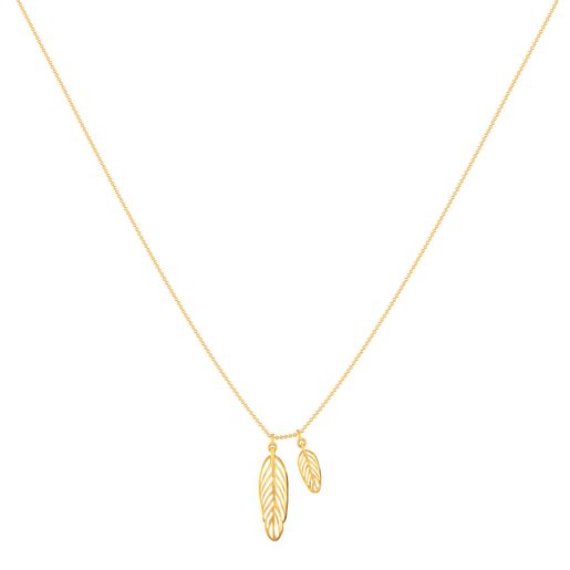 Disco Feathers Gold Necklaces