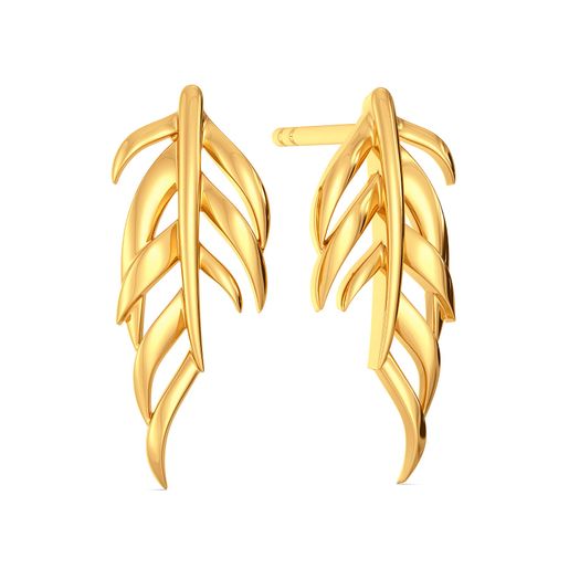 Plume Play Gold Earrings