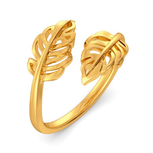 Feather Frizz Gold Rings