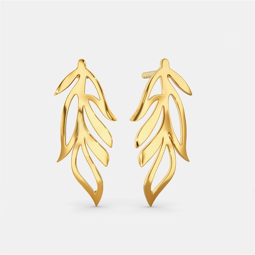 Feather Friends Gold Earrings