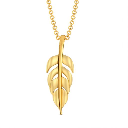 Flick A Feather Gold Pendants