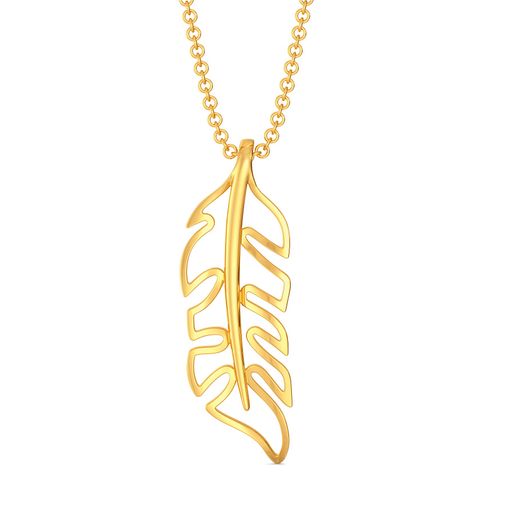 Fancy A Feather Gold Pendants