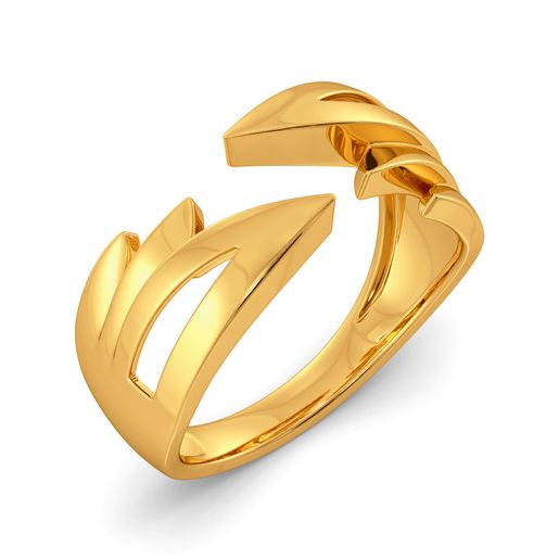 Feather Flock Gold Rings