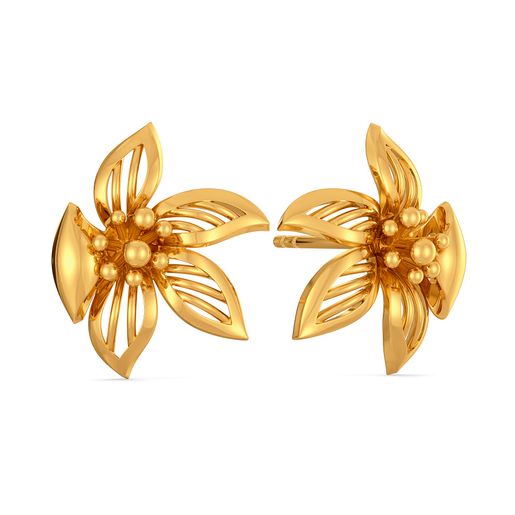 Flor de Magnolia Gold Earrings