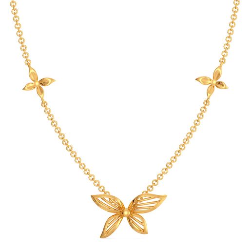 Petal Play Gold Necklaces