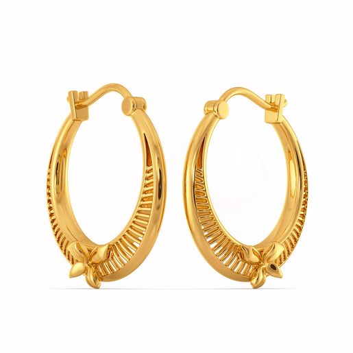 A Lily Link Gold Earrings