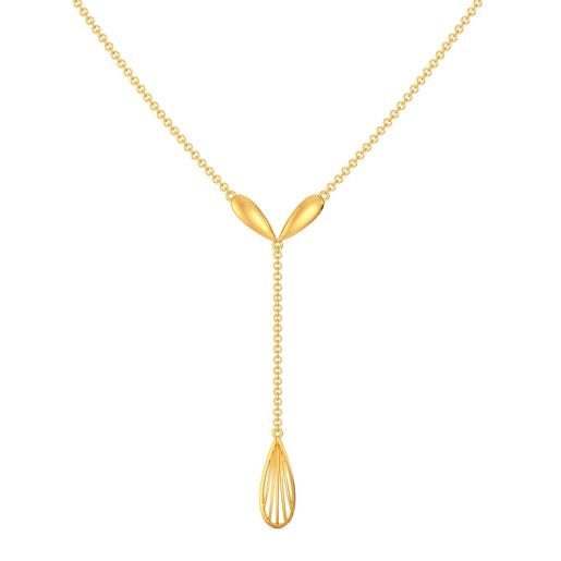 Pair A Petal Gold Necklaces