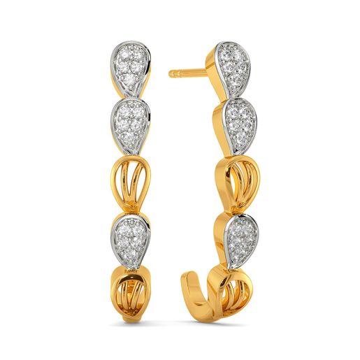 Path O Petal Diamond Earrings