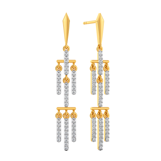 Fringe Effect Diamond Earrings