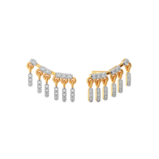 Tiered Fringe Diamond Earrings