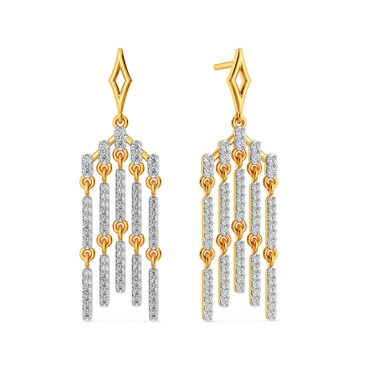 Dramatic Fringe Diamond Earrings