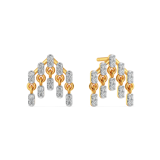 Dramatic Fringe Diamond Earrings