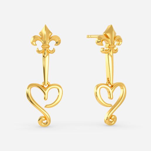 Fable O Hearts Gold Earrings