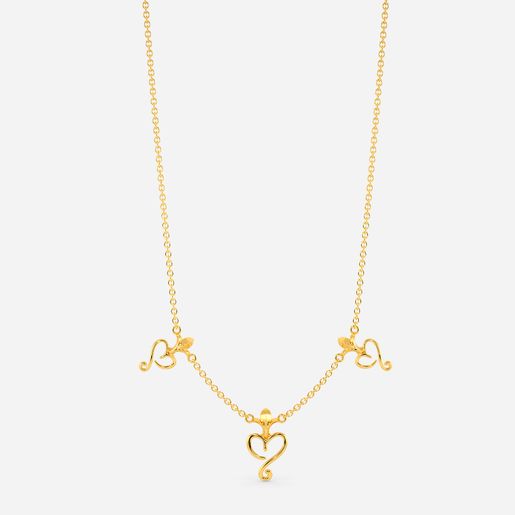 Fable O Hearts Gold Necklaces
