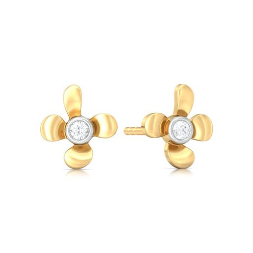 Sweet Floral Diamond Earrings