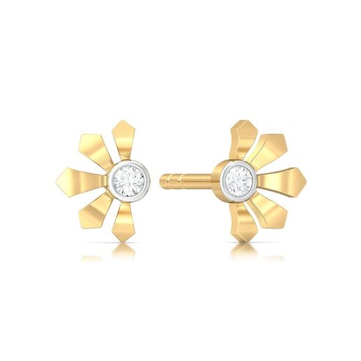 Greek lotus Diamond Earrings