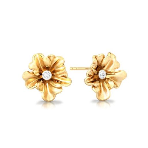 Yellow Carnation Diamond Earrings