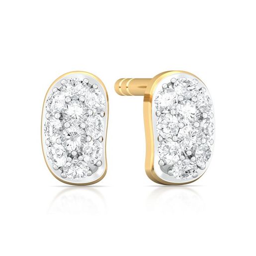 Bean gleam Diamond Earrings