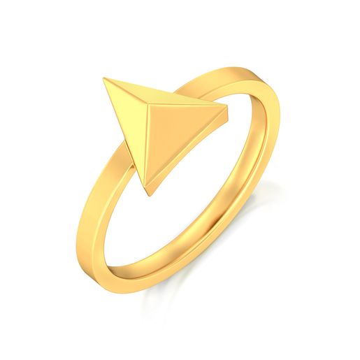Love Triangles Gold Rings