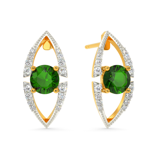Green Symphony Diamond Earrings