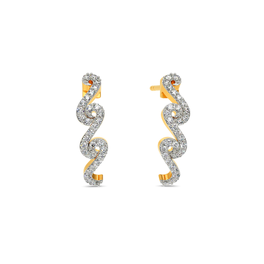 Swirling Elegance Diamond Earrings