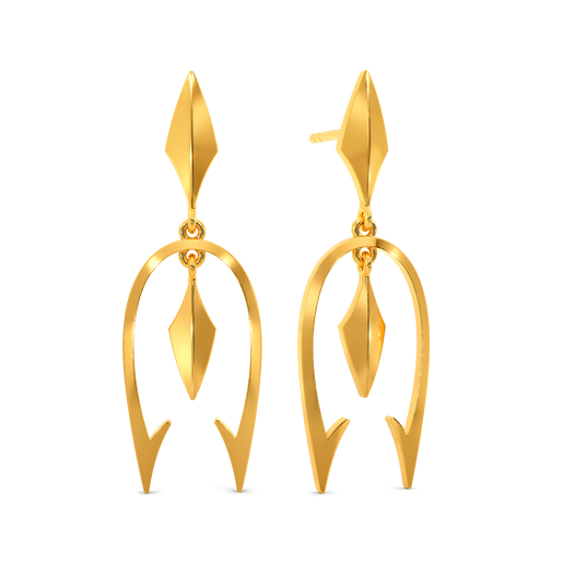 Gothic Noir Gold Earrings