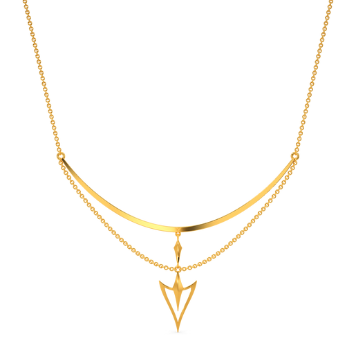Shadowed Serenity Gold Necklaces