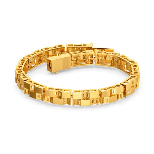 Tetris Tribe Gold Bracelets