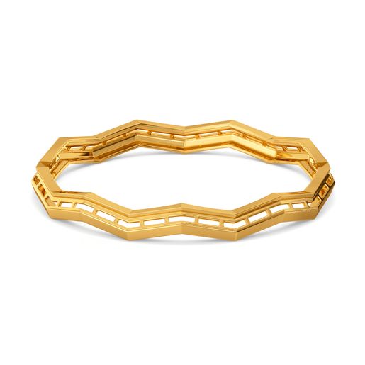 Polygon Play Gold Bangles