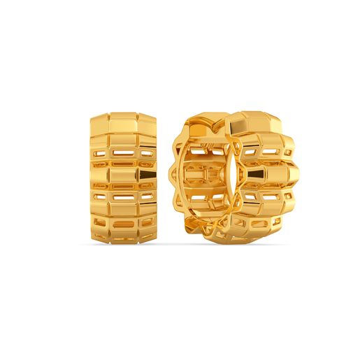 Season of Square Gold Earrings