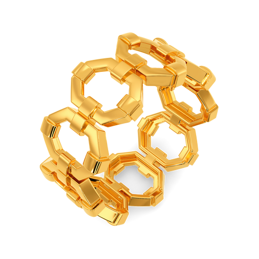 Fluid Fusion Gold Rings