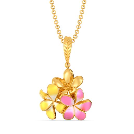 Frangipani Gold Pendants