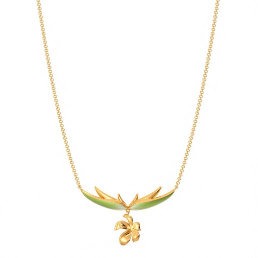 Fern Finesse Gold Necklaces