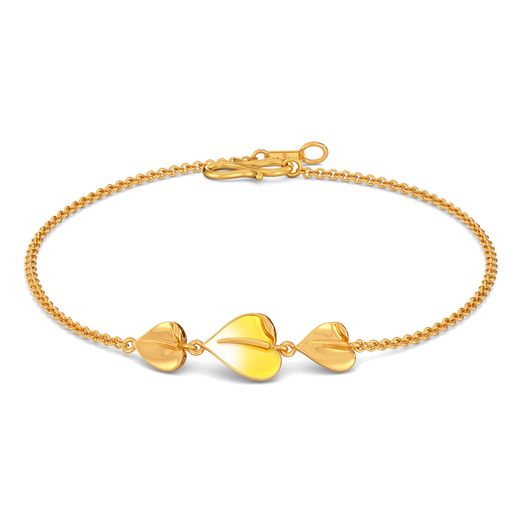 Yellow Anthuriums Gold Bracelets