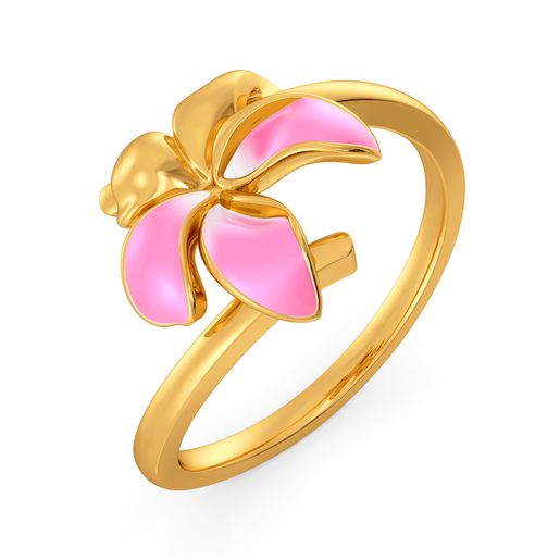 Petals & Ferns Gold Rings