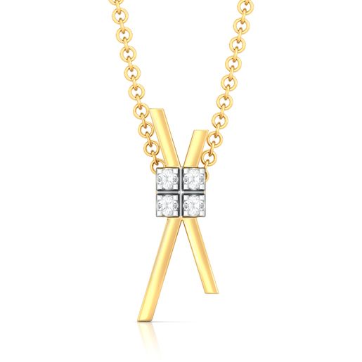Criss-Cross Cool Diamond Pendants