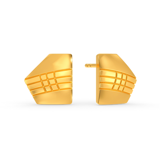 Time For School Gold Earrings