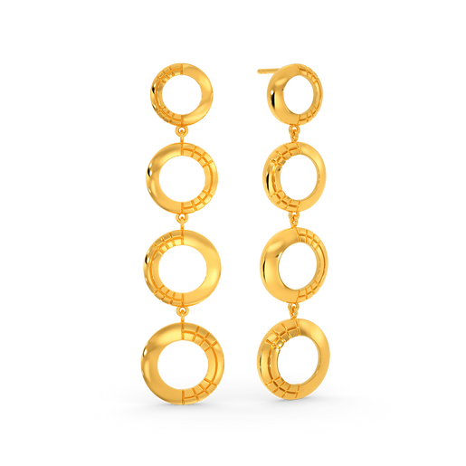 School Rock Gold Earrings