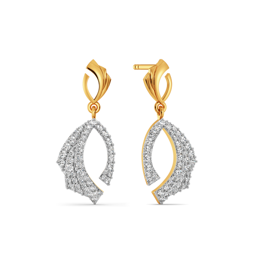 Ethereal Fold Diamond Earrings