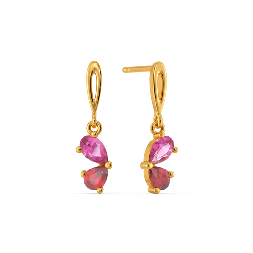 Ruby Flutter Gemstone Earrings