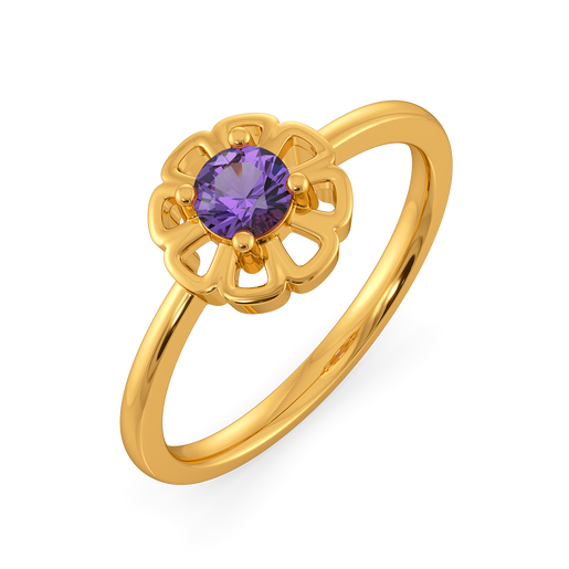 Amethyst Bloom Gemstone Rings